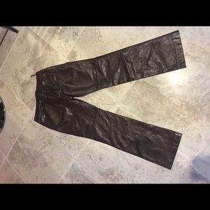 Dark brown gap leather pants size