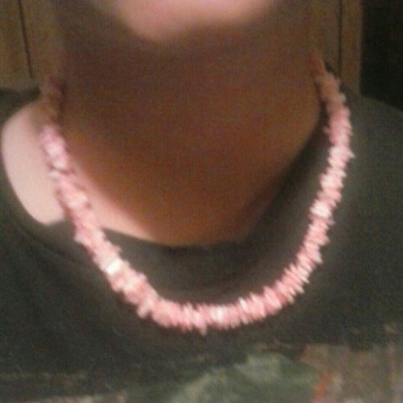 Pink and white Luca shell necklace