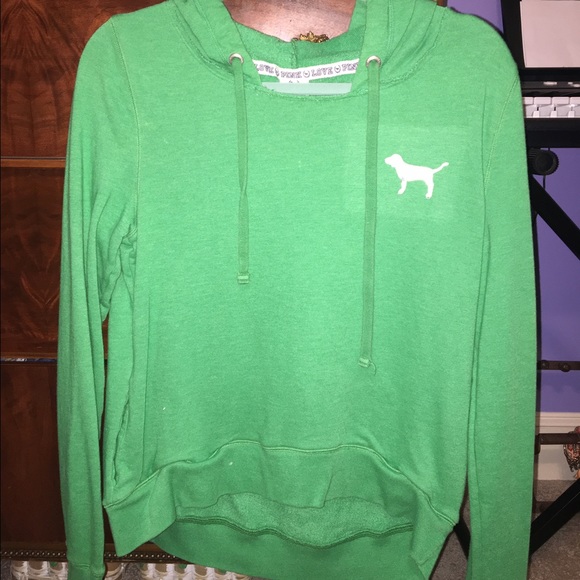 Victoria secret pink size S  green hoodie!!!