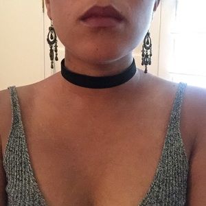 HANDMADE BLACK VELVET CHOKER!