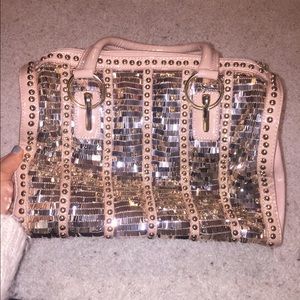 Light pink purse with glitz