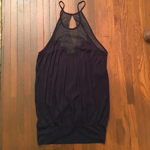 Navy top from Anthropologie