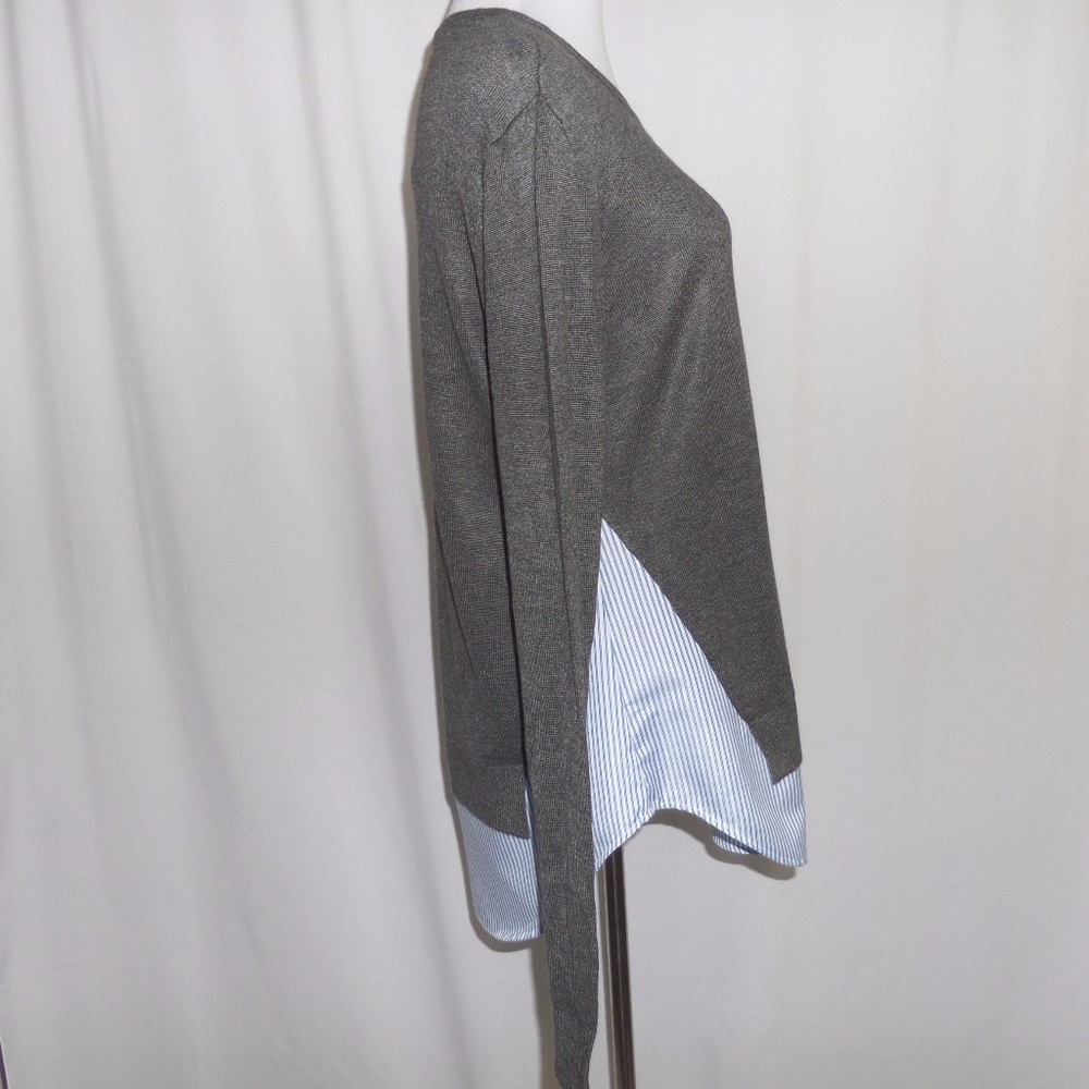Gray Mock Layered Sweater - Picture 8 of 8