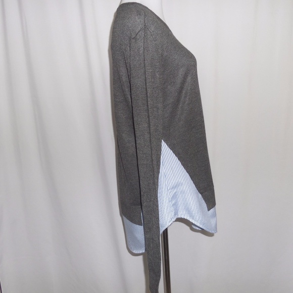 Gray Mock Layered Sweater - Picture 8 of 8