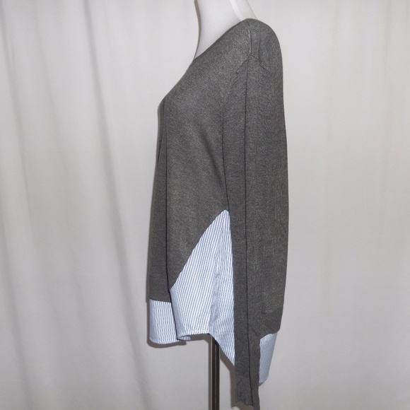 Gray Mock Layered Sweater - Picture 5 of 8