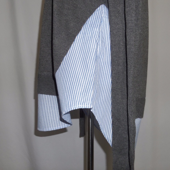 Gray Mock Layered Sweater - Picture 6 of 8