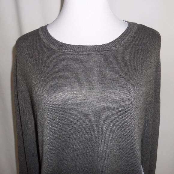 Gray Mock Layered Sweater - Picture 3 of 8