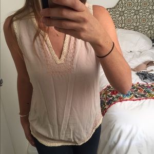 Love Stitch boho embroidered tank top