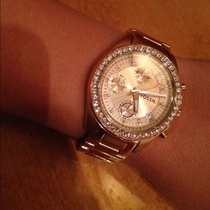 Fossil rose gold watch