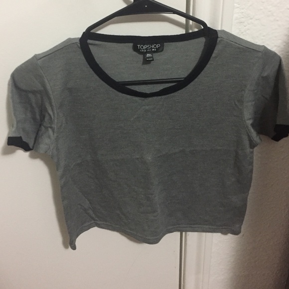 Grey Topshop Crop top