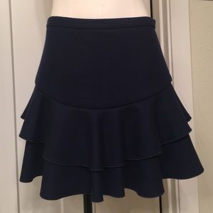 J.Crew Wool Blend Navy Skirt