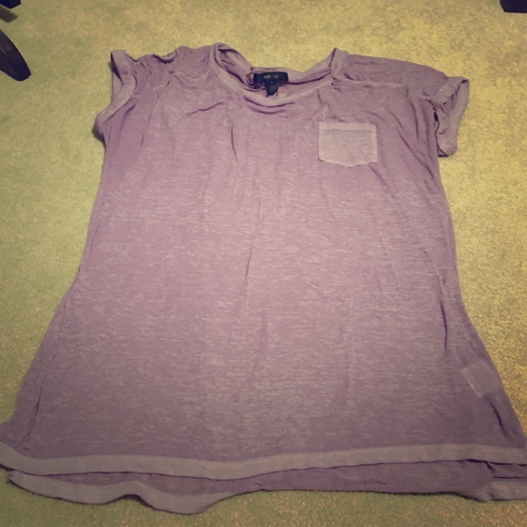 Light purple sheer short sleeve T