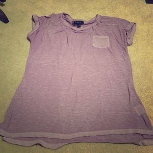 Light purple sheer short sleeve T