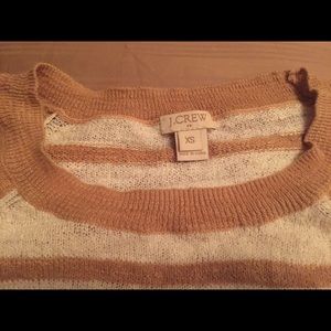 SALE! J. Crew tan and white long sleeve sweater!