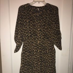 Old Navy shirt dress. Leopard print