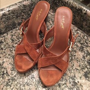 ABS by Allen Schwartz Suede Slide sandals size 7.5