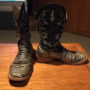 Zebra Print Roper Boots