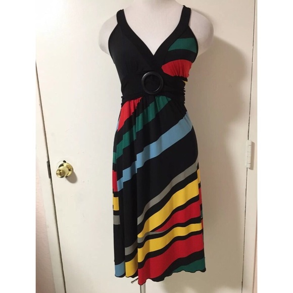 Dresses & Skirts - Multi Color Striped Sundress Medium
