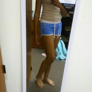 Blue and white shorts