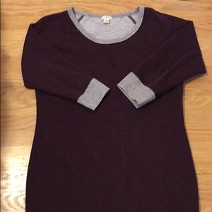 Burgundy Sweatshirt Dress
