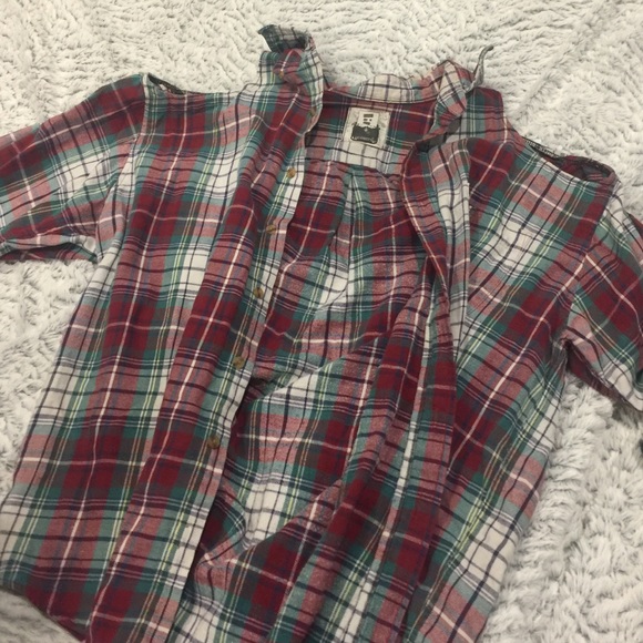 LF cutout shoulder flannel! - Picture 1 of 3