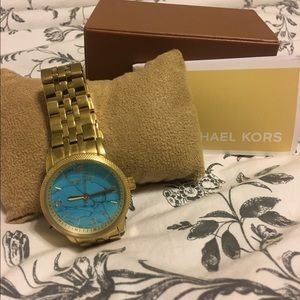 Tiffany blue faced MK WATCH
