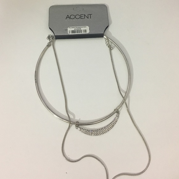 Double silver necklace