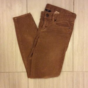J. Crew toothpick ankle corduroys with zipper
