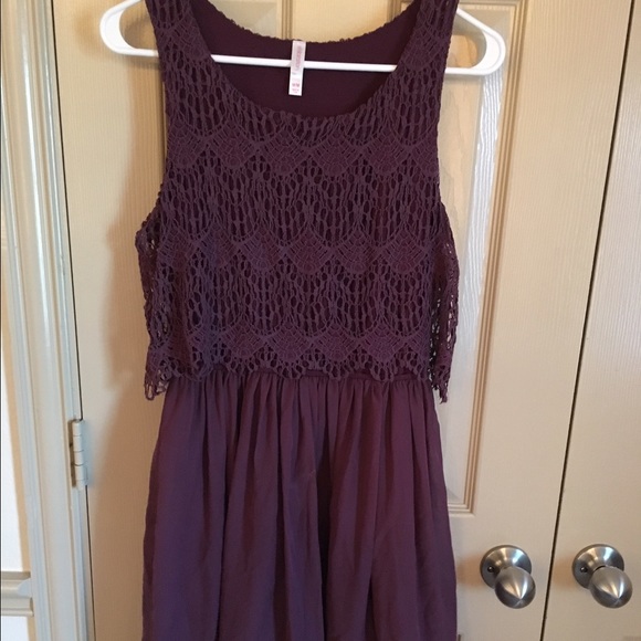 Purple crochet Top dress