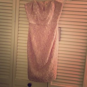 Jcrew bridal light mauve strapless short dress.