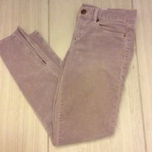 J.Crew toothpick ankle cord with zippers