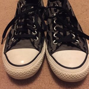 Mustache patterned Converse
