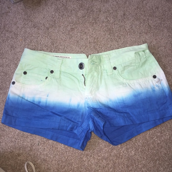 Hurley Green and Blue shorts