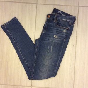 J. Crew midrise distressed ankle jeans