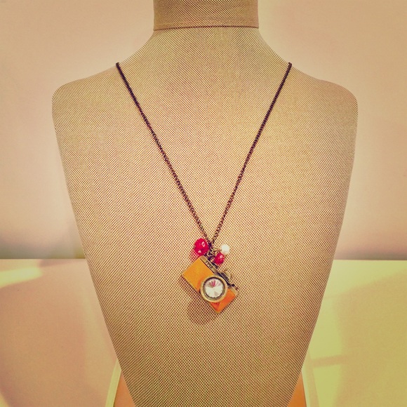 Extra Long Chain Camera Charm Pendant Necklace