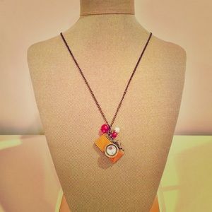 Extra Long Chain Camera Charm Pendant Necklace