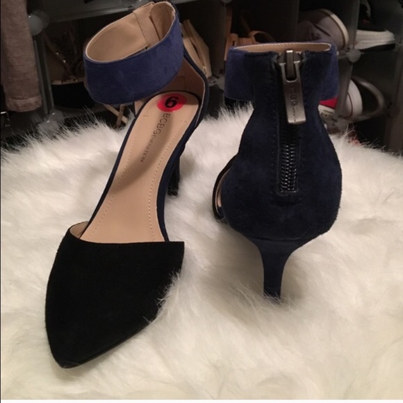 BCBG ankle strap heels