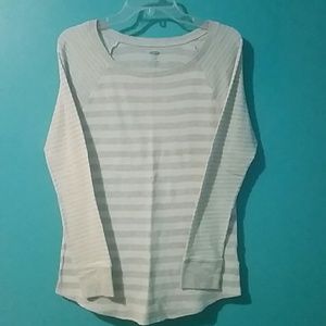 BOGO 1/2 OFF  Grey Stripe Thermal Shirt