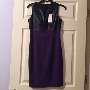 Upper black leather Cynthia Steffe dress