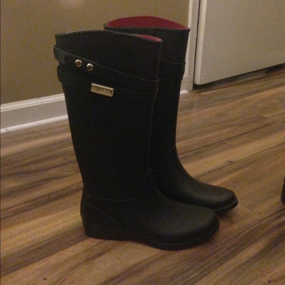 Tommy Hilfiger Black Rain Boots 8