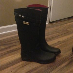 Tommy Hilfiger Black Rain Boots 8