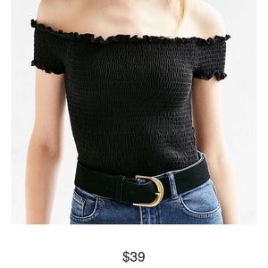Urban Outfitters Black off the shoulder top