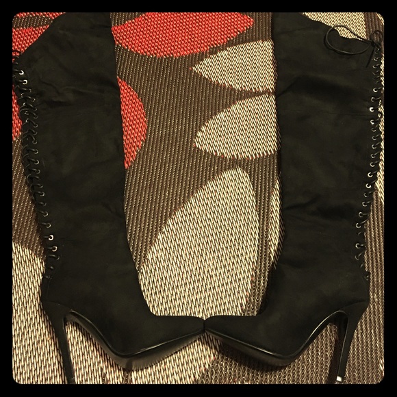 Black over the knee boots