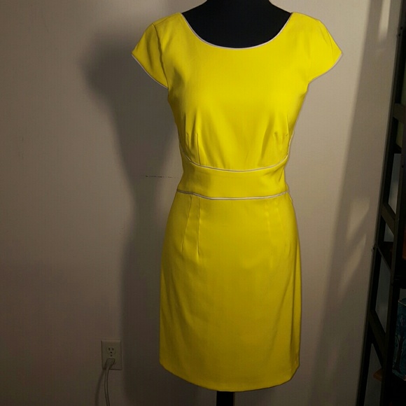 Scoop neck Citron Pencil Dress