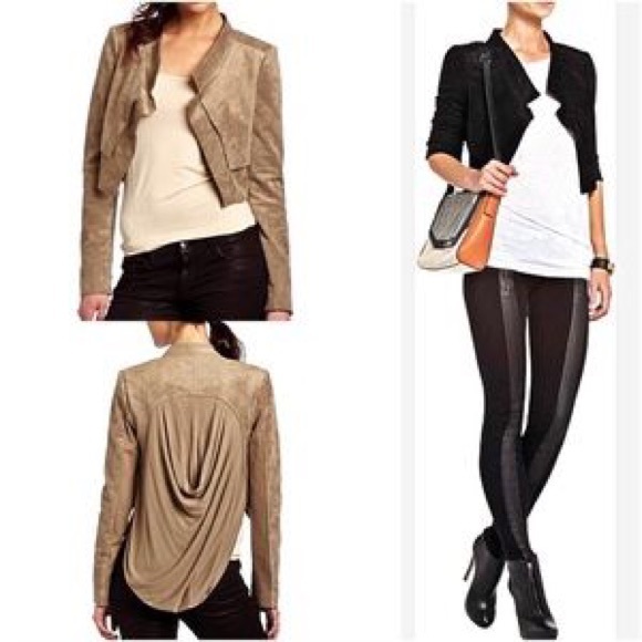 BCBGMaxAzria Norton Cropped Suede Jacket