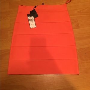 Orange bcbg mini skirt