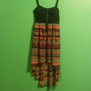 SALE!!!High-low "tribal" zip up front dress