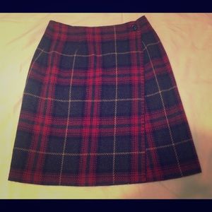 Grey/Red Acrylic Mini Skirt