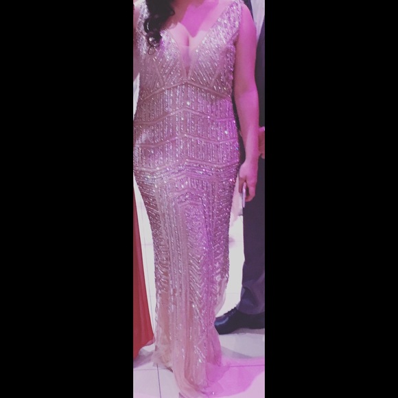 Jovani Gown Beige. Size 12