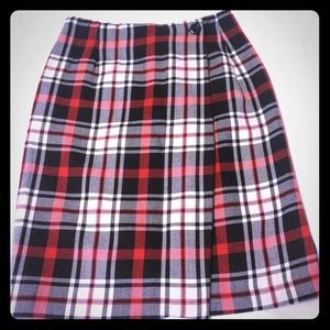 Red/Black Plaid Mini Skirt